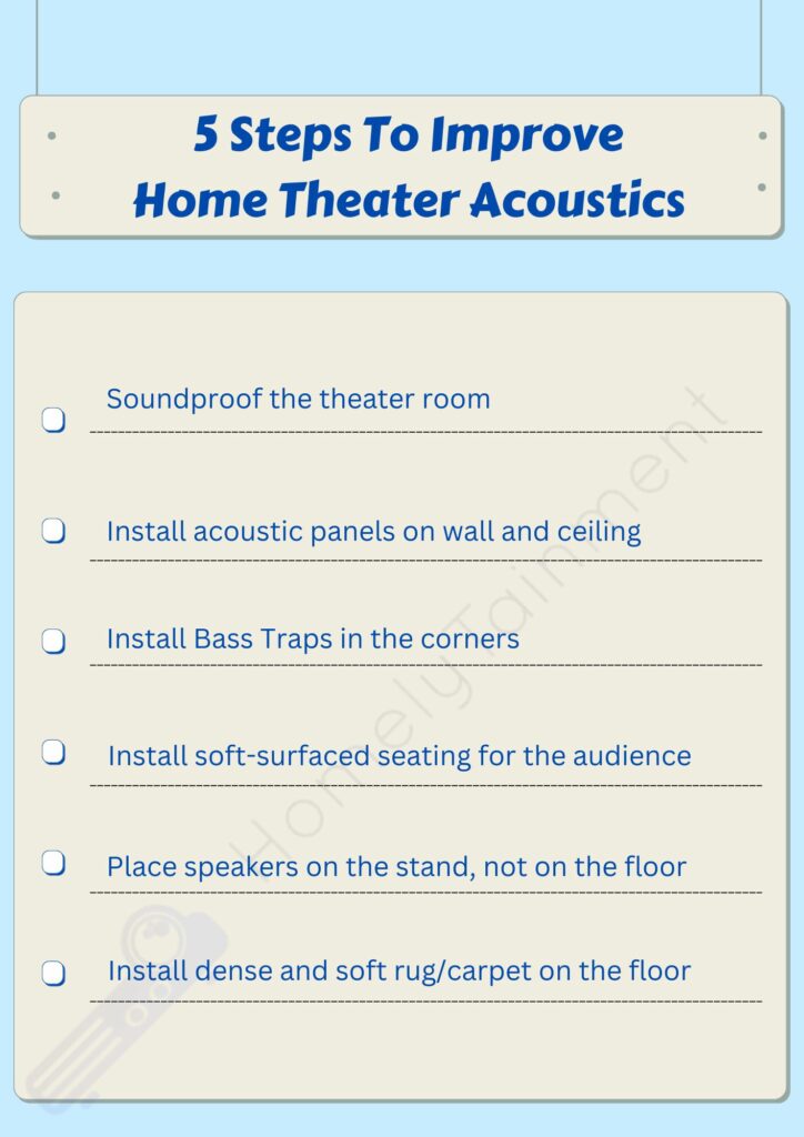 improve home theater acoustics checklist